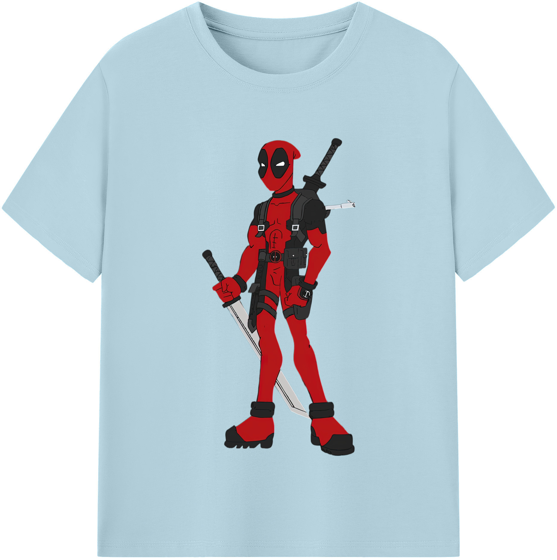 （画像用） Deadpool デッドプール 綿100％半袖Tシャツ（フロントプリント）